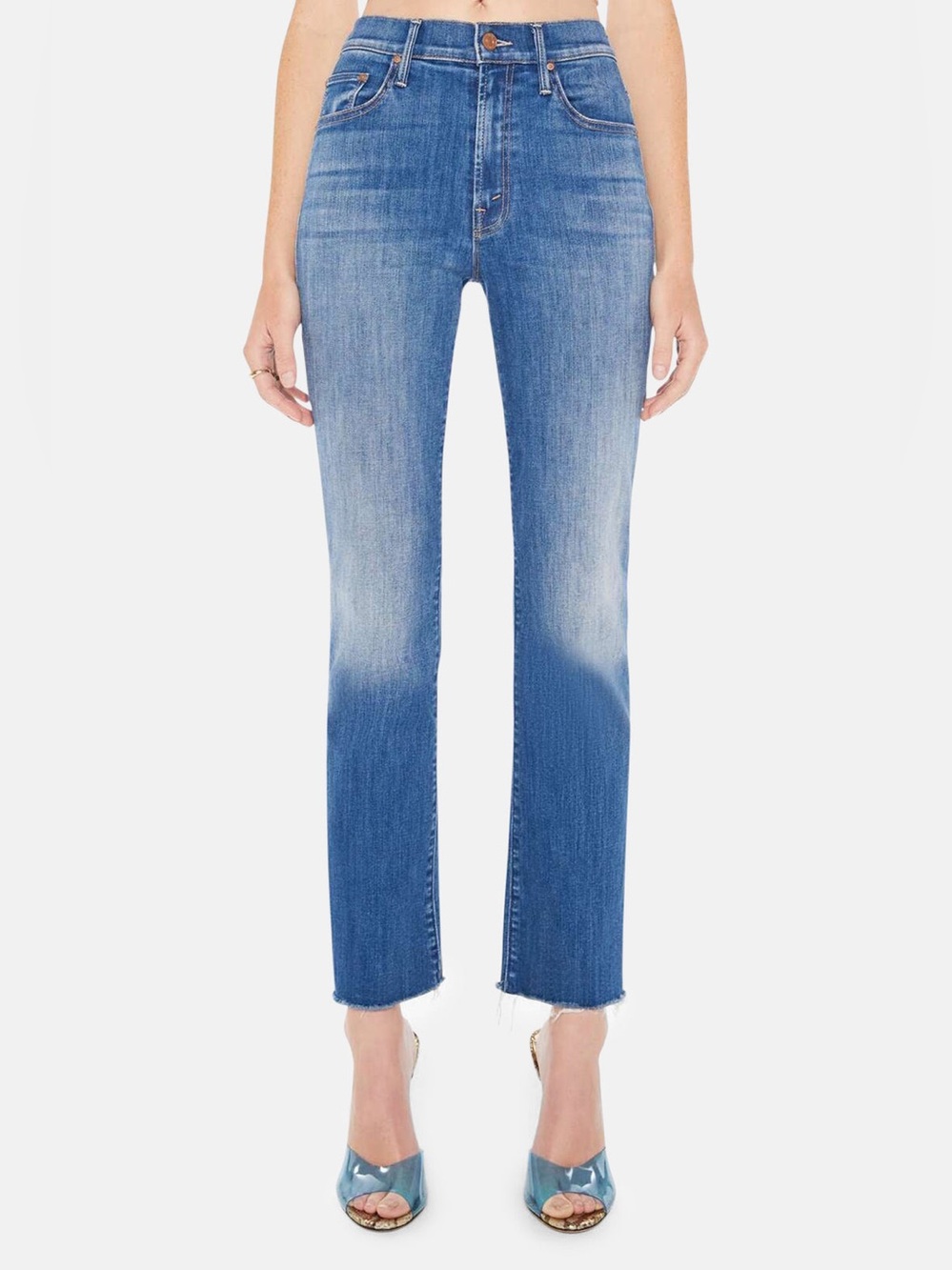 Mother Denim Jeans The Insider Flood Fray in We Got The Beat Size 27